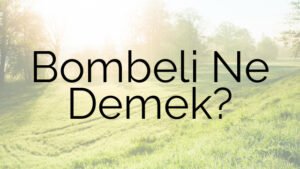 Bombeli Ne Demek?