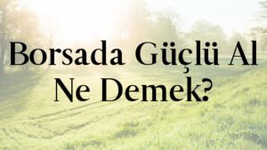 Borsada Güçlü Al Ne Demek?