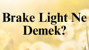 Brake Light Ne Demek?