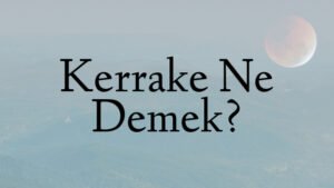 Kerrake Ne Demek?