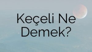 Keçeli Ne Demek?