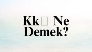 Kkö Ne Demek?