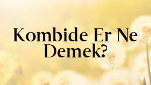 Kombide Er Ne Demek?