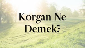 Korgan Ne Demek?