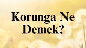 Korunga Ne Demek?