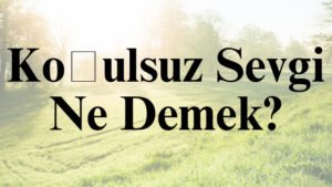 Koşulsuz Sevgi Ne Demek?