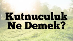 Kutnuculuk Ne Demek?