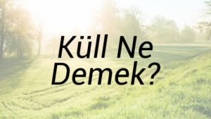Küll Ne Demek?