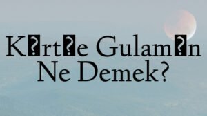 Kürtçe Gulamın Ne Demek?