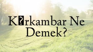 Kırkambar Ne Demek?