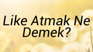 Like Atmak Ne Demek?