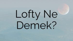 Lofty Ne Demek?