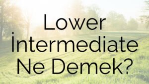 Lower İntermediate Ne Demek?