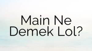 Main Ne Demek Lol?