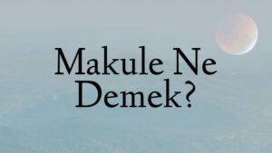 Makule Ne Demek?