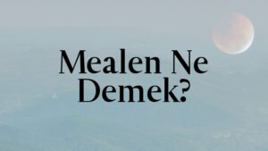 Mealen Ne Demek?