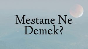 Mestane Ne Demek?