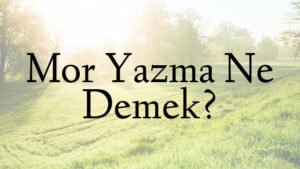 Mor Yazma Ne Demek?