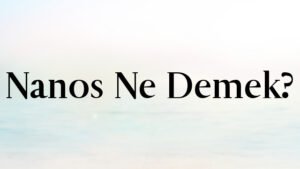 Nanos Ne Demek?