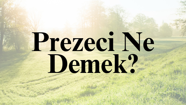 Prezeci Ne Demek?