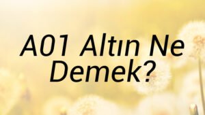 A01 Altın Ne Demek?