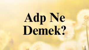Adp Ne Demek?